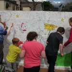 Linenhall Mural Newry Children Painting