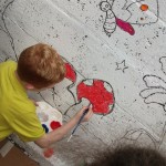 Linenhall Mural Newry Children Painting